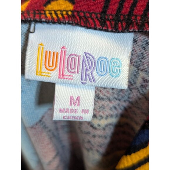 LuLaRoe Azure M Geometric Print Skirt Colorful Rare A-Line Knee Length - Picture 2 of 4